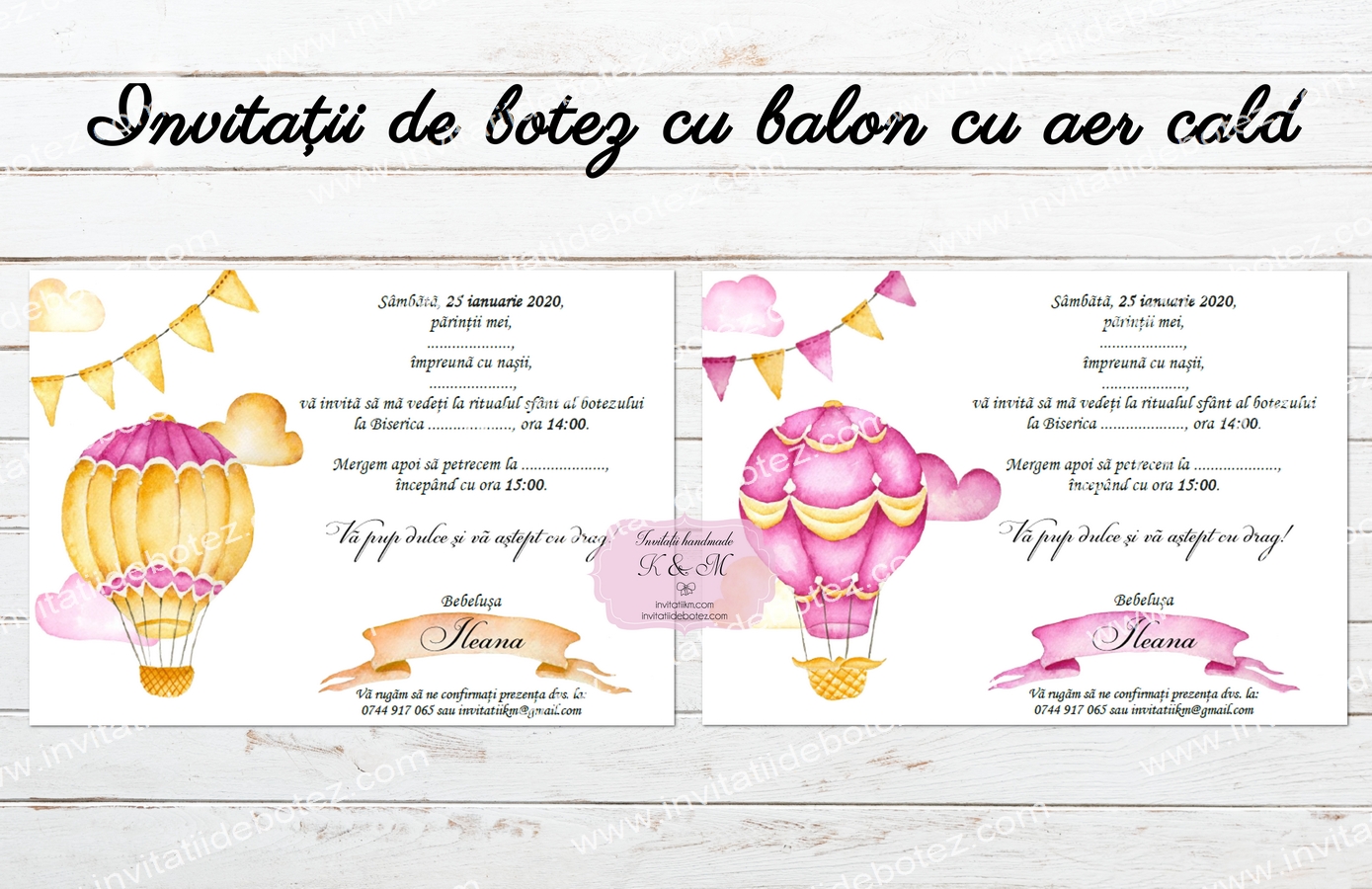 Invitatii balon aer cald