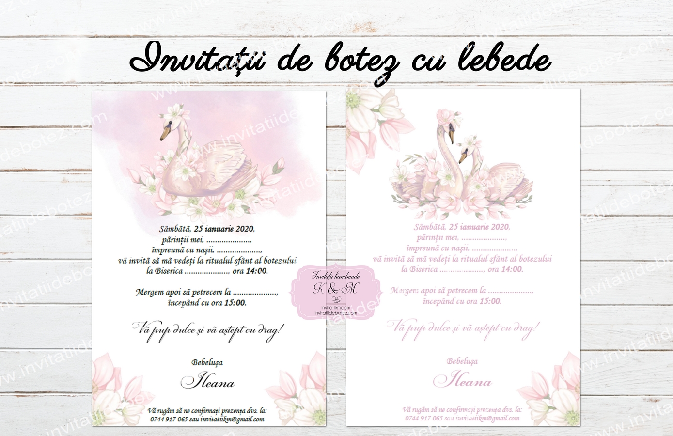 Invitatii lebede